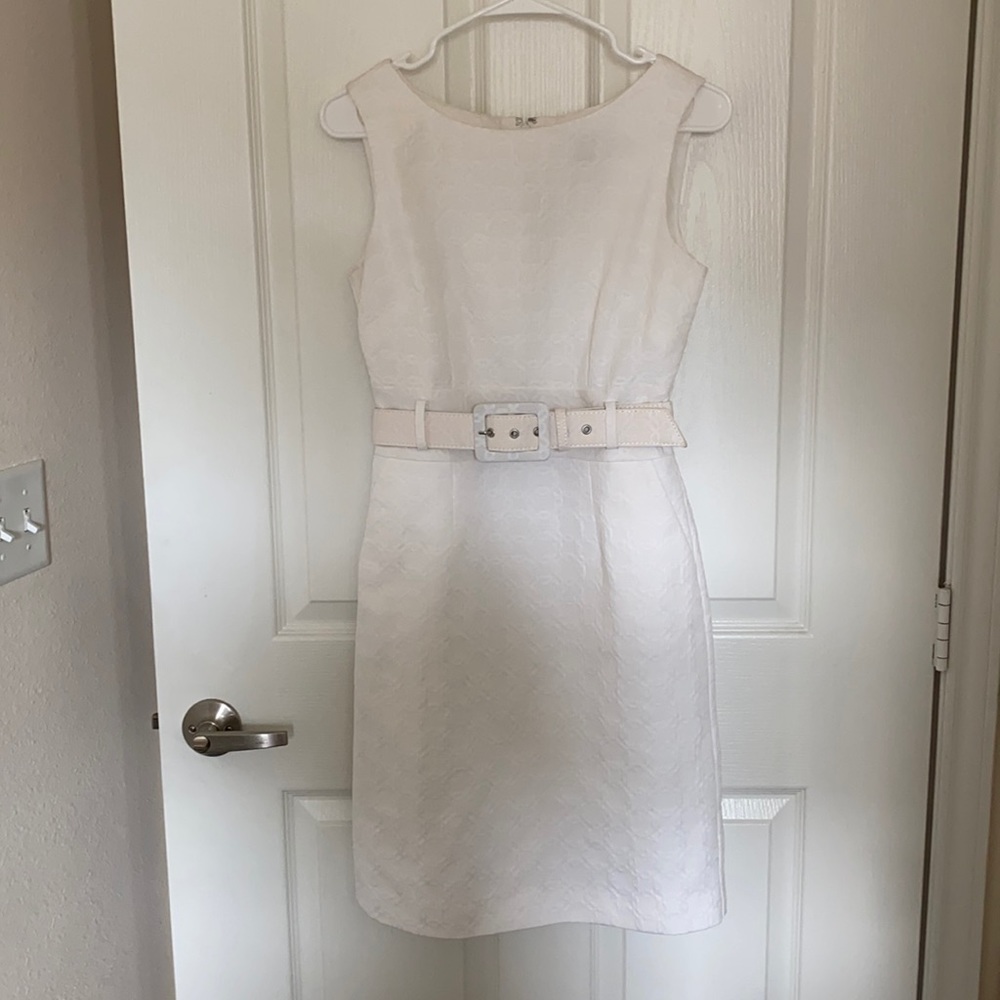 Banana Republic White Sleeveless Dress
